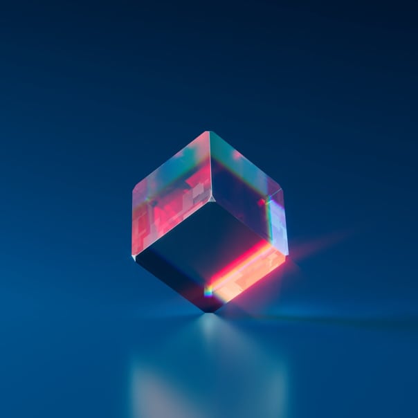 colorful cube depicting equilibrium